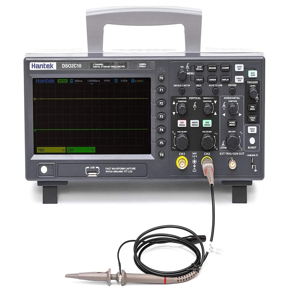 Hantek DSO2C10 2 قناة 100 ميجا - مراجعة Digital Storage Oscilloscope 100Mhz وسعره